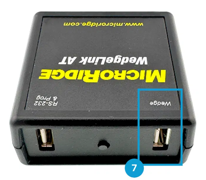 Connect WedgeLink AT to Wedge Port